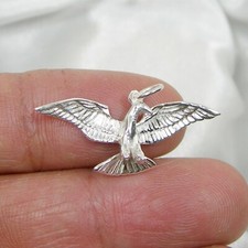 Sea Bird Hawk Eagle Solid 3D Charm Pendant Genuine 925 Sterling Silver, C2508