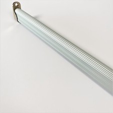 SCHRANKROHR SET ALU + SCHRANKROHRLAGER ca. 100cm KLEIDERSTANGE GARDEROBENSTANGE