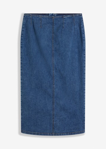 Jeansrock midilänge mit - jeansrock, in