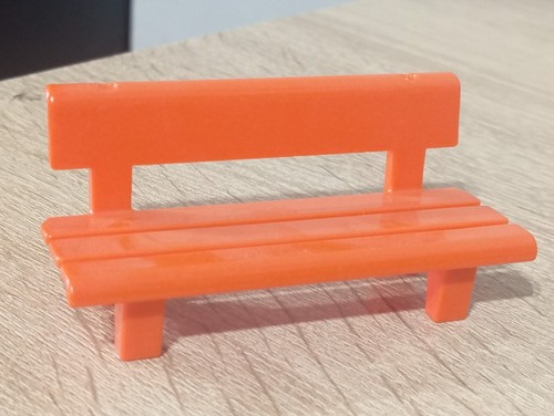 Playmobil orange bank - bank, park