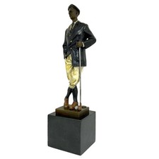Bronzeskulptur Golf Golfer im