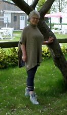 Strick Poncho , Cape, Damen, Onesize, Camelfarben