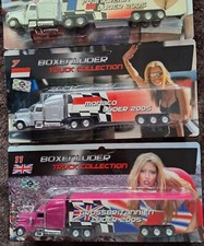HO, 4 x Formel 1 US LKW Trucks, Michael Schumacher 2004 + 3x Boxenluder 2005