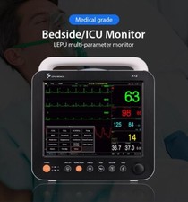 LEPU 12,1" ICU Patientenmonitor Touchscreen EKG NIBP SpO2 RESP PR TEMP (Neu)