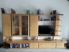 OMNIA Riegel-Schrankwand, Modellreihe Nostra, Erle massiv