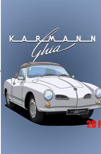 Karmann ghia blechschild - karmann,