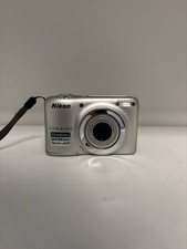 Nikon Coolpix L25 Digitalkamera Silber 10 MP 5x Zoom Voll Funktionsfähig