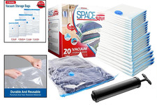 20 VERSCHIEDENE PLATZSPARENDE AUFBEWAHRUNG VAKUUMBEUTEL KLEIDUNG BETTWÄSCHE ORGANISER UNTER BETT