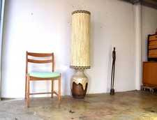 Große Keramik Stehlampe Fat Lava Vintage Bodenlampe Space Age Schirmlampe Retro