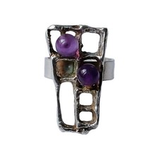 Modernist Ring  835 Silber