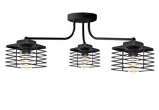 Helam Deckenleuchte Gitterlampe Deckenstrahler Retro 3flg. Lampe Leuchte PS1-HE