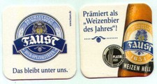 schöner Bierdeckel Brauhaus Faust Miltenberg  " Weizenbier des Jahres "   A