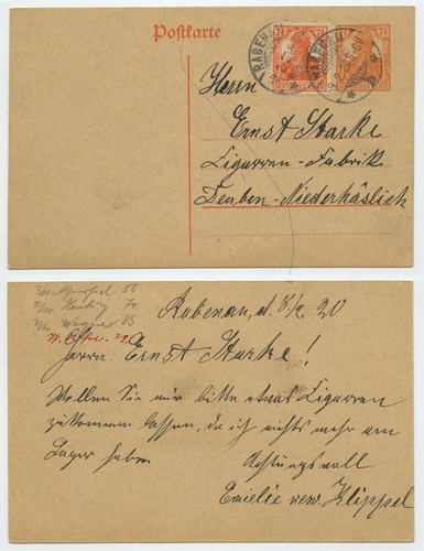 113959 ganzsache 110 zuf - p, 110,