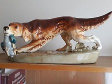 Porzellan Figur Jagdhund  mit