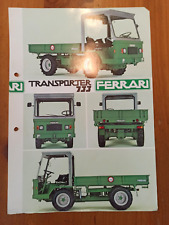 Prospekt Ferrari Transporter 733  Motorgeräte  Broschüre  Traktor Schlepper D