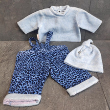 Käthe Kruse Bekleidung Puppenmode 3 Teilig Latzhose Pullover Mütze ( Vintage ?) 