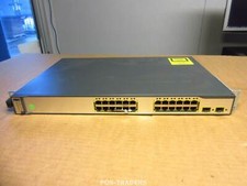 Cisco WS-C3750-24PS-S V05 Switch - Catalyst 24x 10/100 2x SFP - DAMAGED PORTS