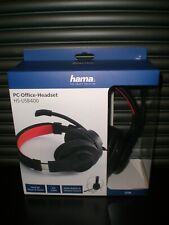 Hama Headset PC-Office-Headset HS-USB400 USB Anschluss flexibler Mikrofonarm Neu