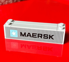 Lego Maersk Line Container Ship 10155 Container Sticker beide Seiten hellgrau