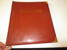 Vordruck Saarland 1947-1959 im rotbraunen Schraubbinder (Lederoptik)