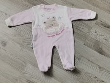Baby Strampler Mädchen Teddy Teddybär Rosa Gr. 50-56 Neu