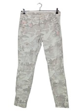 CAMBIO Damen Cargohose Gr. 38 Camouflage Blumen Casual Mehrfarbig