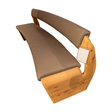 Voglauer Sitzbank V Alpin Bezug Leder Montan Lp Cenere Grau Gestell 