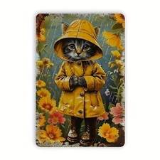 Blechschild Katze im