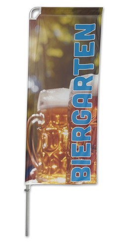 Biergarten beachflag rechteck - biergarten,