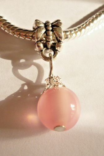 Katzenauge glas kugel rosa - glas,