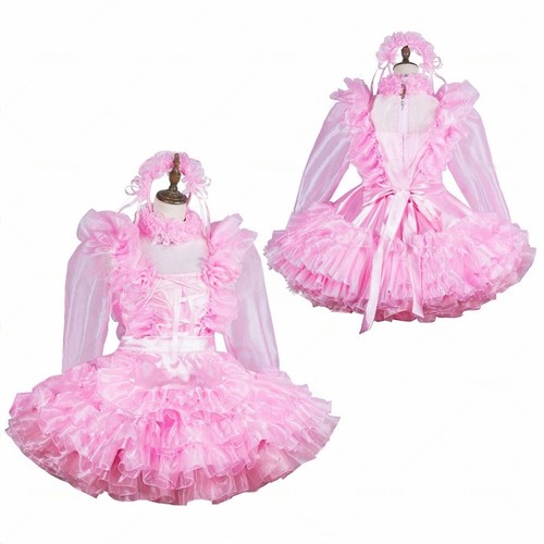 Girl maid sissy lockable pink - girl,