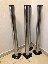 Tischfuß zylindrisch Tischbein ø 60mm Möbelbein L 700mm, Stahl verchromt