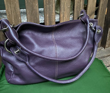 ITALY - ECHT LEDER-TASCHE - FARBE LILA