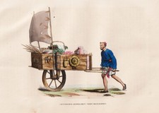 Chinese merchant China Asia Asien costume Trachten Holzschnitt woodcut 1840
