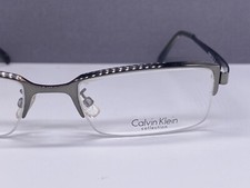 Calvin Klein Brille Herren Damen Silber gun oval Eckig  Japan 7404 NP:224€