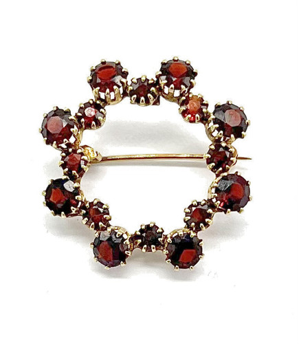 333 8kt gelbgold brosche - 333/-,