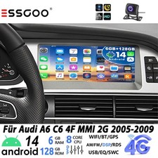 DAB+ 6+128GB Für Audi A6 C6 4F MMI 2G 2005-2009 Android 14 Autoradio Carplay GPS