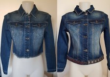 JEANSJACKE STICKEREI MUSTER