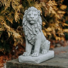 Löwe links Steinfigur H.34 cm