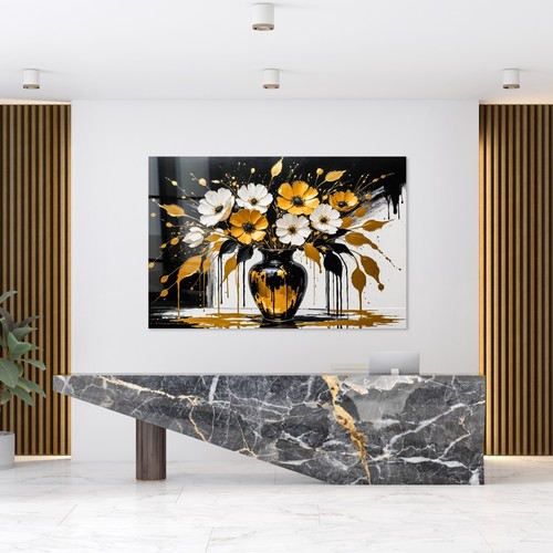 Vase mit goldenen blumen - ✅vase,