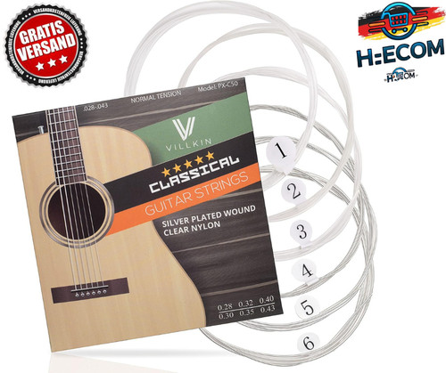 Gitarrensaiten 6er set - gitarrensaiten,