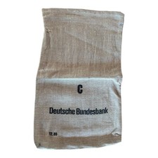Geldsack Deutsche Bundesbank Münzen Beutel Münzsack Leinensack Original Größe C