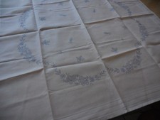 Vorlage Mitteldecke Blumenkranz 80 cm x 80 cm Baumwolle bedruckte Stickvorlage