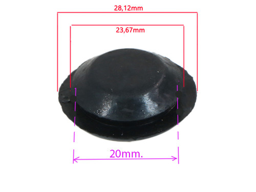 Gummi blindstopfen 20mm - gummi,