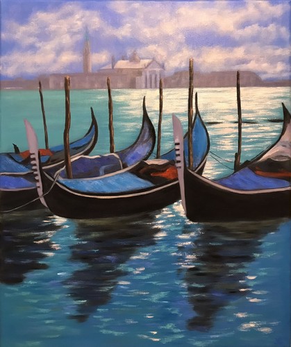 öl gemälde venedig urlaub - venedig,