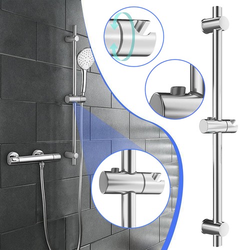 Edelstahl brausestange 60cm - edelstahl,