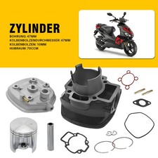 Zylinder 70ccm kompatibel für Aprilia SR50 Racing Suzuki Katana Morini LC Ersatz
