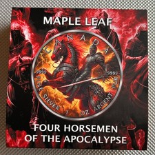 2024 Four Horsemen of the Apocalypse Red Horse 1 Oz Silber 9999