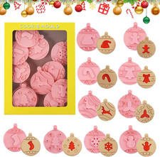 Weihnachten Keksausstecher Set 10-teilig Plastik Ausstechförmchen Fondant