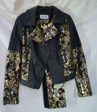 Leder Hosenanzug 36 schwarz